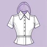 lavender collared blouse image